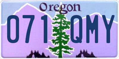 OR license plate 071QMY