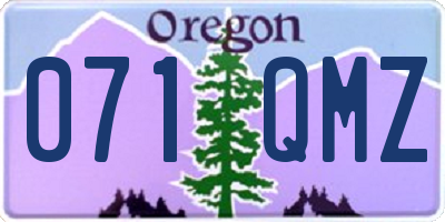 OR license plate 071QMZ