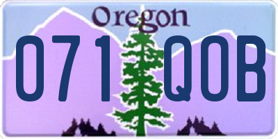 OR license plate 071QOB