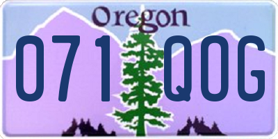 OR license plate 071QOG