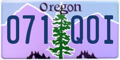 OR license plate 071QOI
