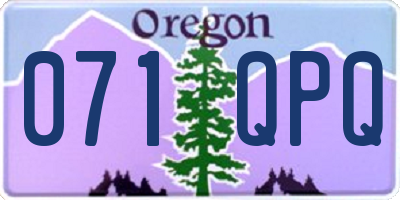 OR license plate 071QPQ