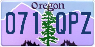 OR license plate 071QPZ