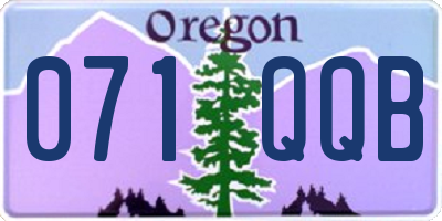 OR license plate 071QQB