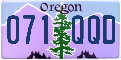 OR license plate 071QQD