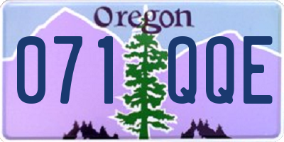 OR license plate 071QQE