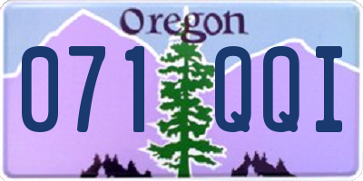 OR license plate 071QQI