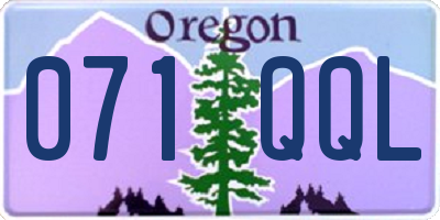 OR license plate 071QQL