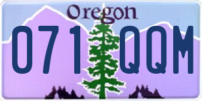OR license plate 071QQM