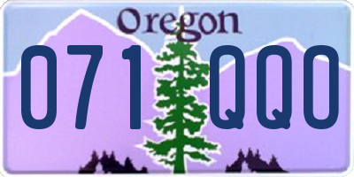 OR license plate 071QQO