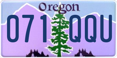 OR license plate 071QQU