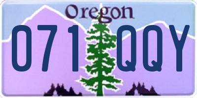 OR license plate 071QQY