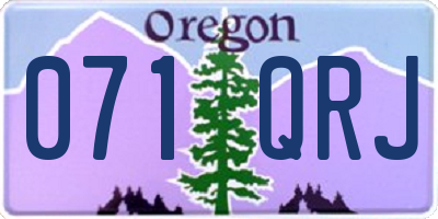 OR license plate 071QRJ