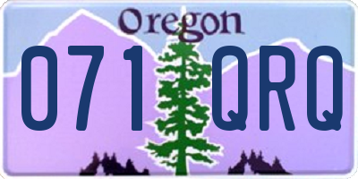 OR license plate 071QRQ
