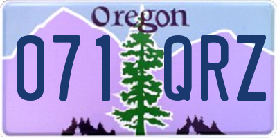 OR license plate 071QRZ