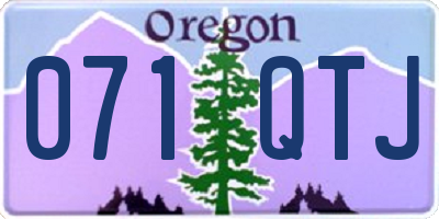 OR license plate 071QTJ