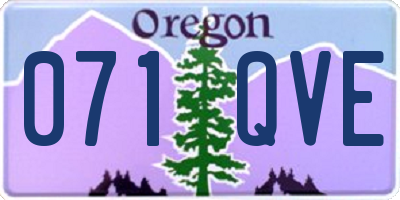 OR license plate 071QVE