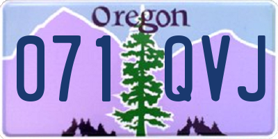 OR license plate 071QVJ