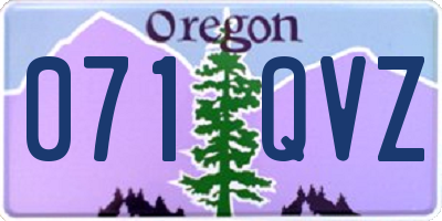 OR license plate 071QVZ