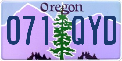 OR license plate 071QYD