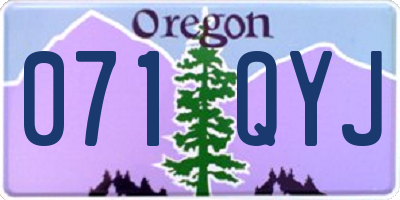 OR license plate 071QYJ