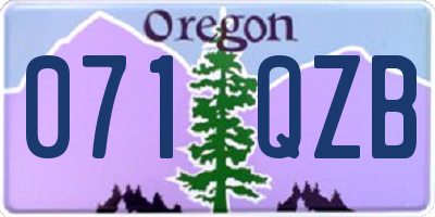 OR license plate 071QZB