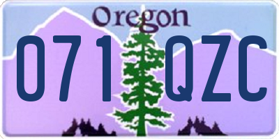 OR license plate 071QZC