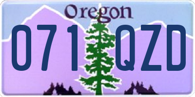 OR license plate 071QZD