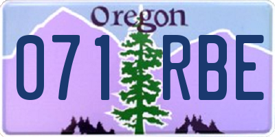 OR license plate 071RBE