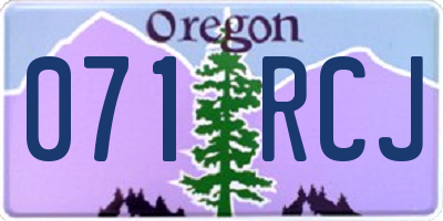 OR license plate 071RCJ
