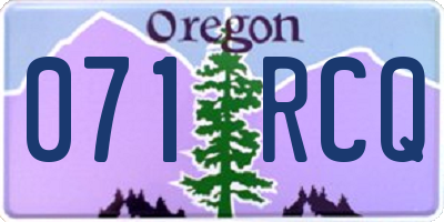 OR license plate 071RCQ