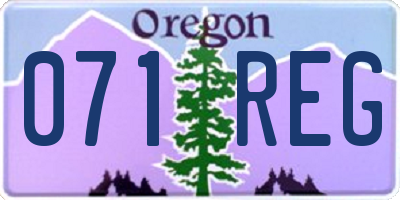 OR license plate 071REG