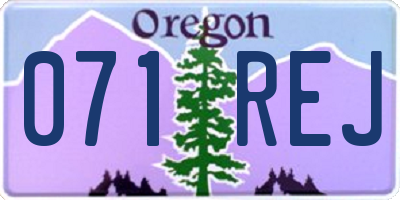 OR license plate 071REJ