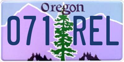 OR license plate 071REL