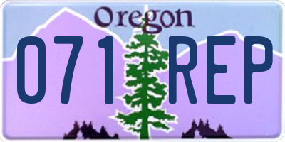 OR license plate 071REP