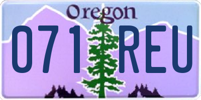 OR license plate 071REU