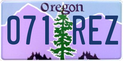 OR license plate 071REZ