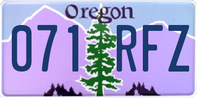 OR license plate 071RFZ