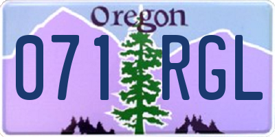OR license plate 071RGL