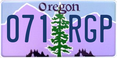 OR license plate 071RGP