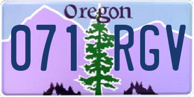 OR license plate 071RGV