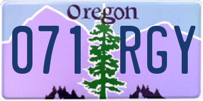 OR license plate 071RGY