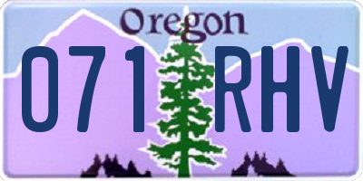 OR license plate 071RHV