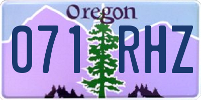 OR license plate 071RHZ