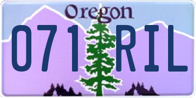 OR license plate 071RIL