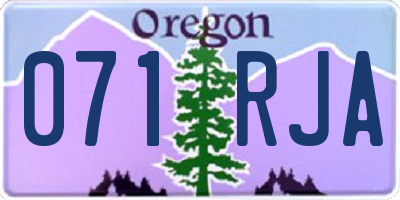 OR license plate 071RJA
