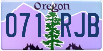OR license plate 071RJB