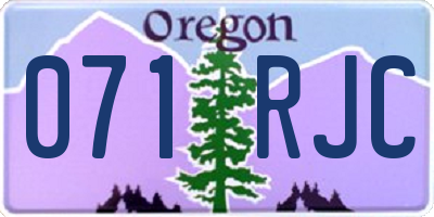 OR license plate 071RJC