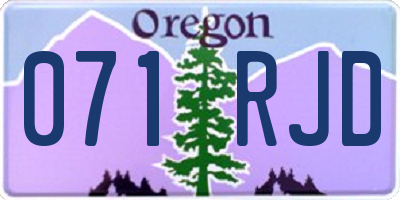 OR license plate 071RJD