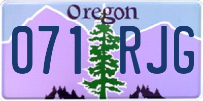 OR license plate 071RJG